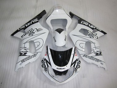 Blanco Negro Corona Extra Carenado Moto Suzuki GSXR 600 K1 K2 K3 2001-2003