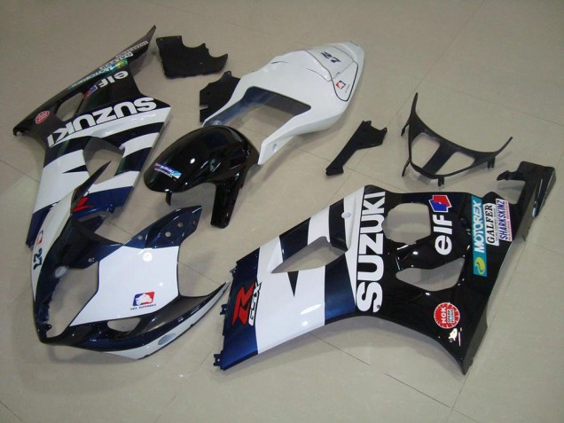 Blanco Negro Elf Carenado Moto Suzuki GSXR 1000 K3 2003-2004 Blanco Negro Elf Carenado Moto Suzuki GSXR 1000 K3 2003-2004