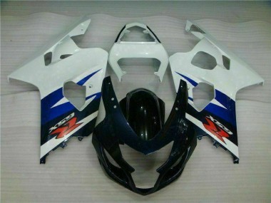 Blanco Negro Inyección Kits Carenado Moto Suzuki GSXR 600 / 750 K4 2004-2005