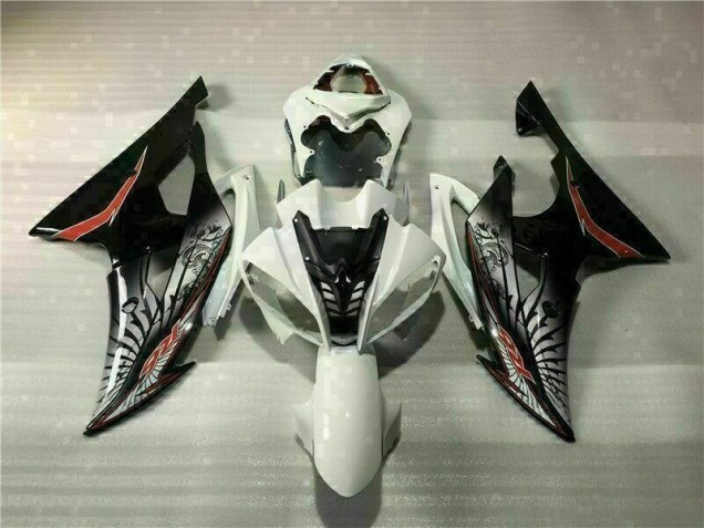 Blanco Negro Kit Carenado Inyección Yamaha R6 2008-2016 Blanco Negro Kit Carenado Inyección Yamaha R6 2008-2016