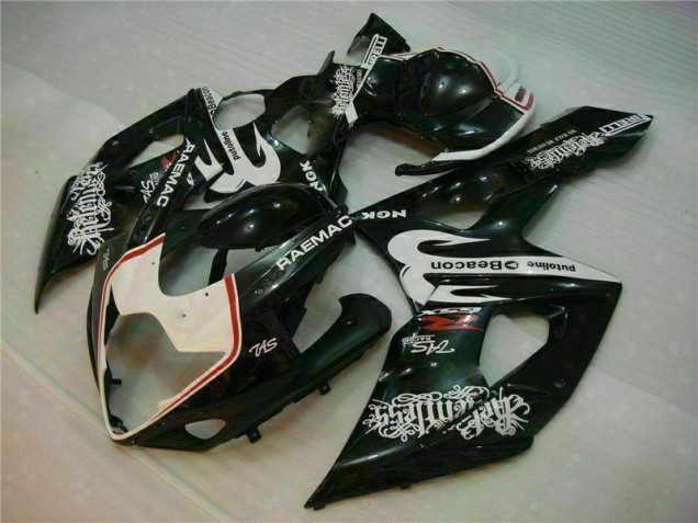 Blanco Negro Kit Carenado Moto Suzuki GSXR 1000 K5 2005-2006 Blanco Negro Kit Carenado Moto Suzuki GSXR 1000 K5 2005-2006