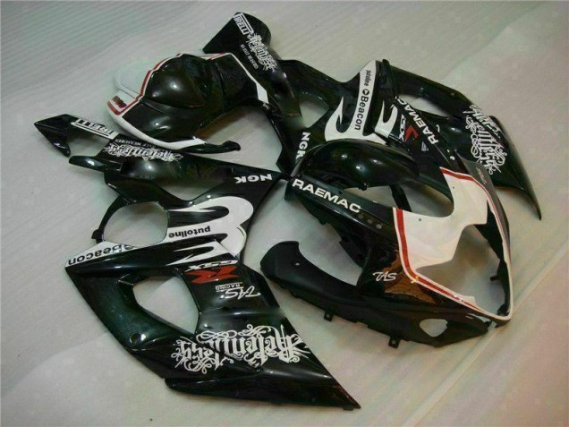 Blanco Negro Kit Carenado Moto Suzuki GSXR 1000 K5 2005-2006 Blanco Negro Kit Carenado Moto Suzuki GSXR 1000 K5 2005-2006