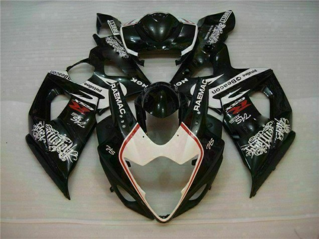 Blanco Negro Kit Carenado Moto Suzuki GSXR 1000 K5 2005-2006 Blanco Negro Kit Carenado Moto Suzuki GSXR 1000 K5 2005-2006