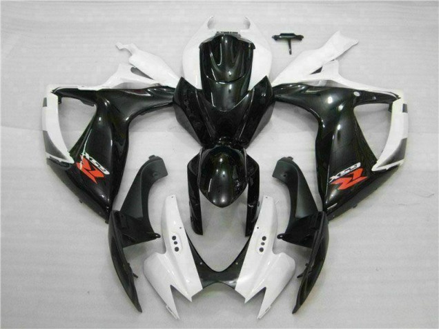 Blanco Negro Kits ABS Carenado Motocicleta Suzuki GSXR 600 / 750 K6 2006-2007 Blanco Negro Kits ABS Carenado Motocicleta Suzuki GSXR 600 / 750 K6 2006-2007