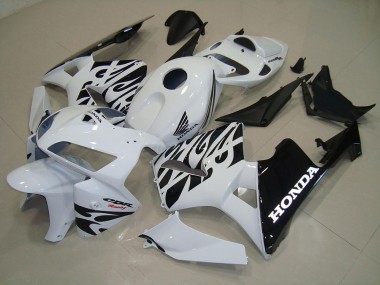 Blanco Negro Kits Completo Carenado Moto ABS Honda CBR 600 RR 2005-2006