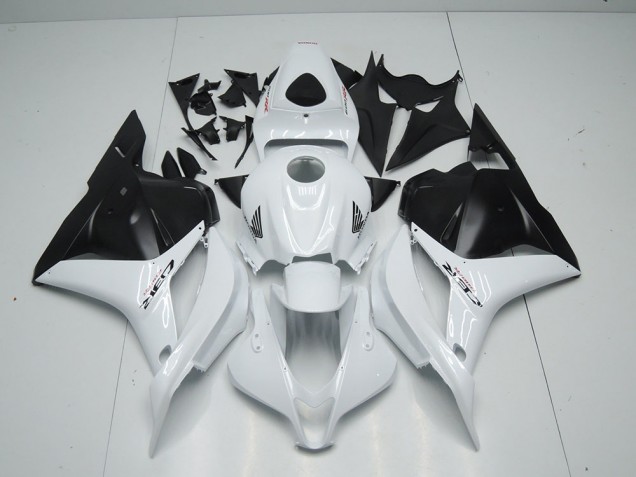 Blanco Negro Mate Carenado Moto Honda CBR 600 RR 2009-2012 Blanco Negro Mate Carenado Moto Honda CBR 600 RR 2009-2012