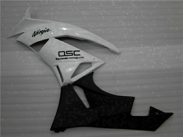 Blanco Negro Ninja Carenado Moto Kawasaki ZX6R 2009-2012 Blanco Negro Ninja Carenado Moto Kawasaki ZX6R 2009-2012