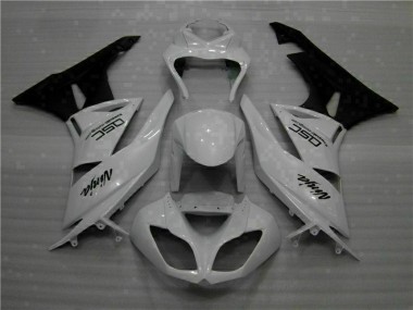Blanco Negro Ninja Carenado Moto Kawasaki ZX6R 2009-2012