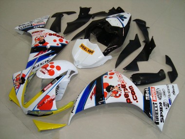 Blanco Negro Pepe Phone Carenado Moto Yamaha R1 2009-2011