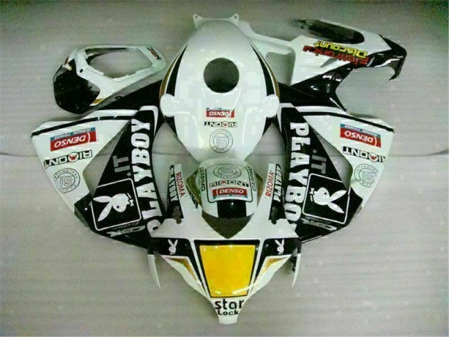 Blanco Negro Playboy ABS Carenado Motocicleta Honda CBR 1000 RR 2008-2011 Blanco Negro Playboy ABS Carenado Motocicleta Honda CBR 1000 RR 2008-2011