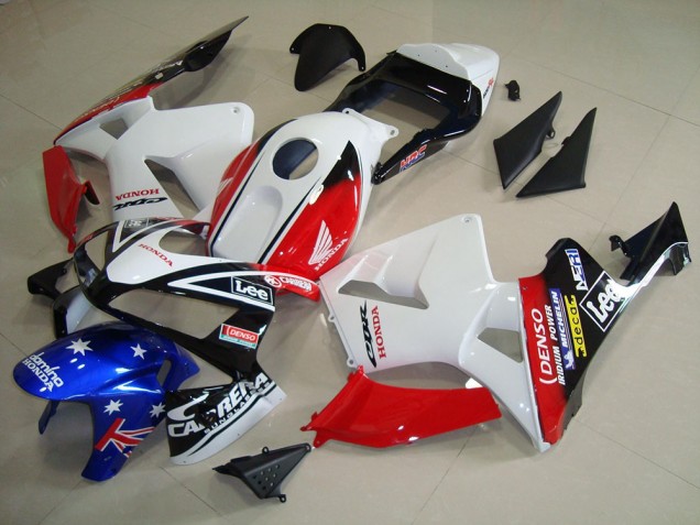 Blanco Negro Rojo Lee Carenado Moto Honda CBR 600 RR 2003-2004 Blanco Negro Rojo Lee Carenado Moto Honda CBR 600 RR 2003-2004