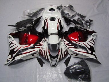 Blanco Negro Rojo Llama Carenado Moto Honda CBR 600 RR 2009-2012