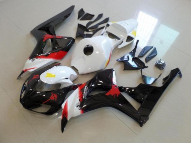 Blanco Negro con No Pegatinas Carenado Moto Honda CBR 1000 RR 2006-2007