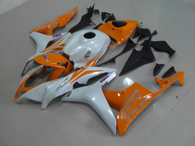 Blanco Perla Naranja Carenado Moto Honda CBR 600 RR 2007-2008 Blanco Perla Naranja Carenado Moto Honda CBR 600 RR 2007-2008
