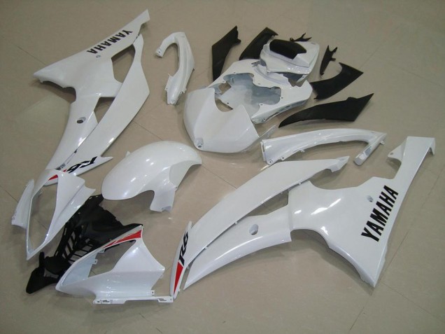Blanco Perla Plástico Moto Yamaha R6 2008-2016 Blanco Perla Plástico Moto Yamaha R6 2008-2016