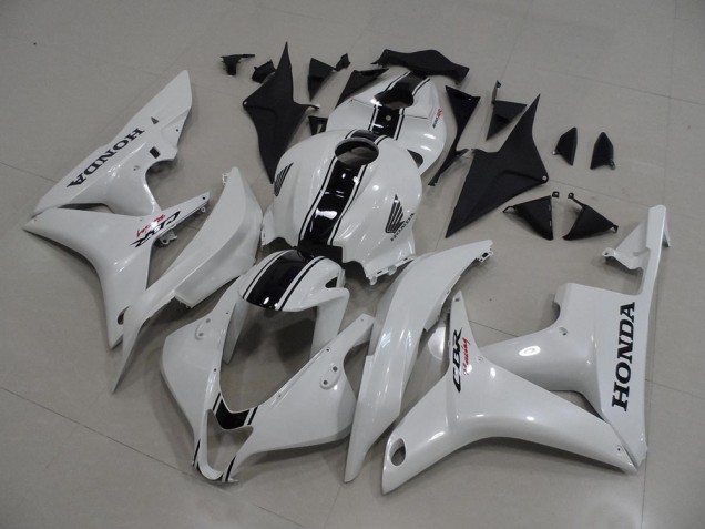 Blanco Perla con Negro Raya Carenado Moto Honda CBR 600 RR 2007-2008 Blanco Perla con Negro Raya Carenado Moto Honda CBR 600 RR 2007-2008