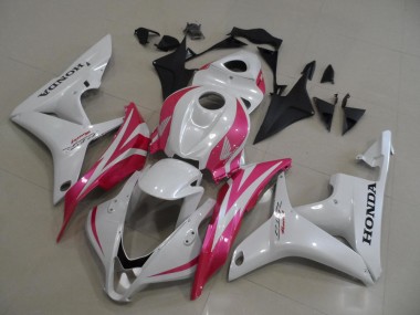 Blanco Perla con Rosa Carenado Moto Honda CBR 600 RR 2007-2008