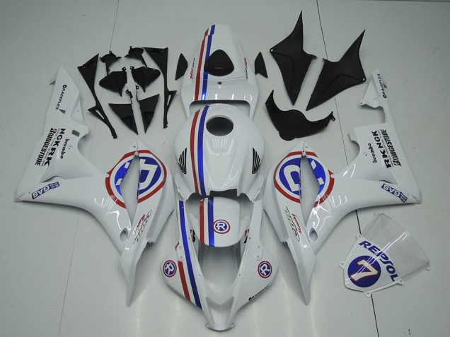 Blanco Plástica Moto Honda CBR 600 RR 2007-2008 Blanco Plástica Moto Honda CBR 600 RR 2007-2008