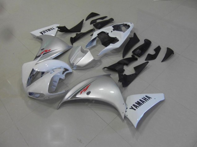 Blanco Plata Carenado Moto Yamaha R1 2009-2011 Blanco Plata Carenado Moto Yamaha R1 2009-2011