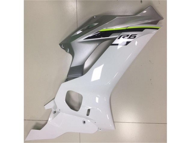 Blanco Plata Carenado Moto Yamaha R6 2017-2023 Blanco Plata Carenado Moto Yamaha R6 2017-2023