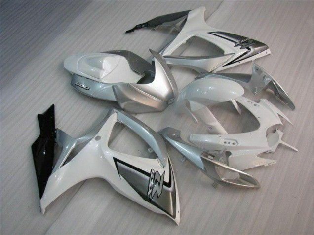 Blanco Plata Carrocería Motocicletas Suzuki GSXR 600 / 750 K6 2006-2007 Blanco Plata Carrocería Motocicletas Suzuki GSXR 600 / 750 K6 2006-2007