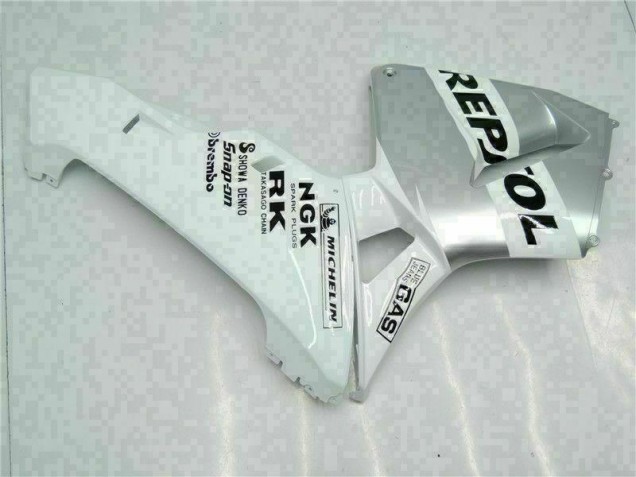 Blanco Plata Repsol Carenado Moto Honda CBR 600 RR 2003-2004 Blanco Plata Repsol Carenado Moto Honda CBR 600 RR 2003-2004