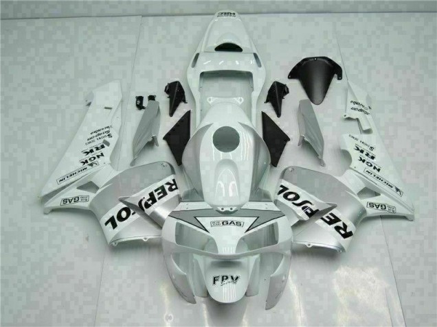 Blanco Plata Repsol Carenado Moto Honda CBR 600 RR 2003-2004 Blanco Plata Repsol Carenado Moto Honda CBR 600 RR 2003-2004