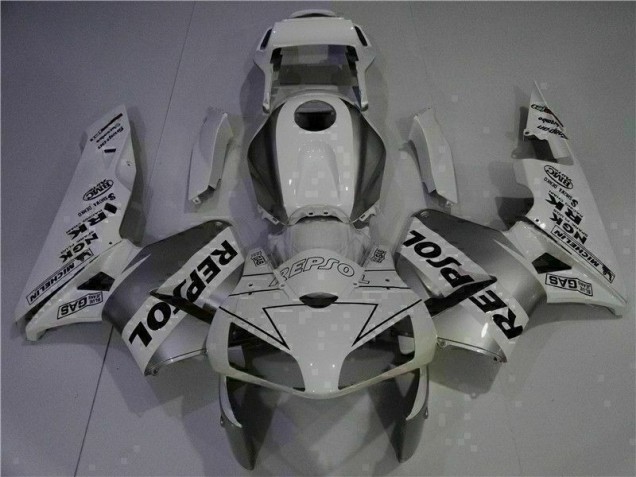Blanco Repsol Inyección Kit Carenado Moto Honda CBR 600 RR 2003-2004 Blanco Repsol Inyección Kit Carenado Moto Honda CBR 600 RR 2003-2004