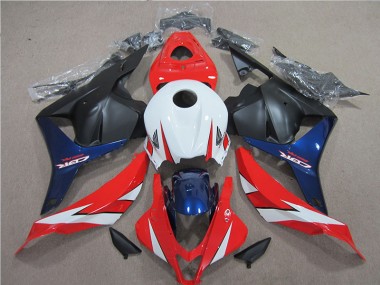 Blanco Rojo Azul Carenado Moto Honda CBR 600 RR 2009-2012