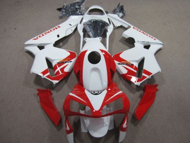 Blanco Rojo Carenado Moto Honda CBR 600 RR 2003-2004