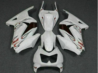 Blanco Rojo Carenado Moto Kawasaki EX250 2008-2012