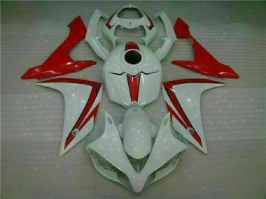 Blanco Rojo Carenado Moto Yamaha R1 2007-2008