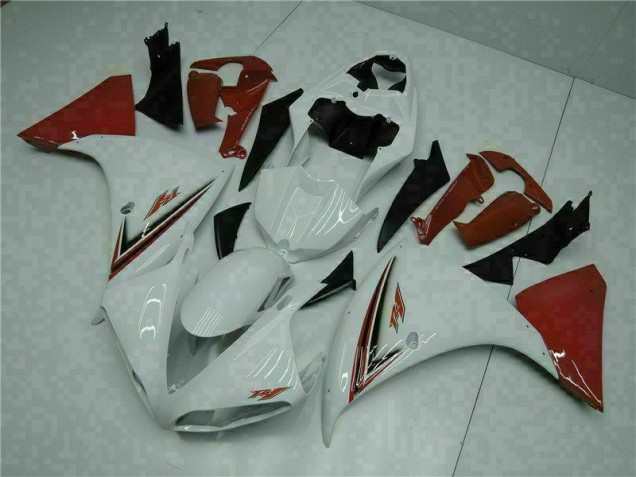 Blanco Rojo Carenado Moto Yamaha R1 2009-2011 Blanco Rojo Carenado Moto Yamaha R1 2009-2011