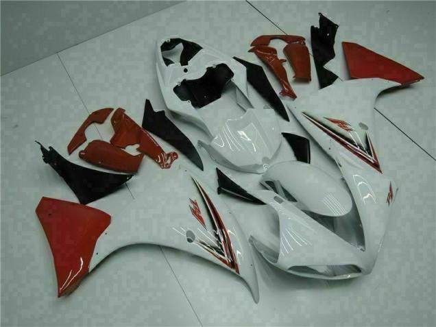 Blanco Rojo Carenado Moto Yamaha R1 2009-2011 Blanco Rojo Carenado Moto Yamaha R1 2009-2011