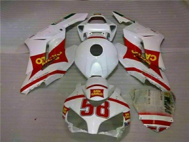 Blanco Rojo Kits Completo Carenado Moto ABS Honda CBR 1000 RR 2004-2005