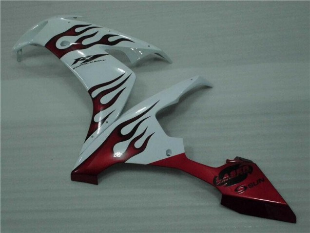 Blanco Rojo Llama Carenado Moto Yamaha R1 2004-2006 Blanco Rojo Llama Carenado Moto Yamaha R1 2004-2006