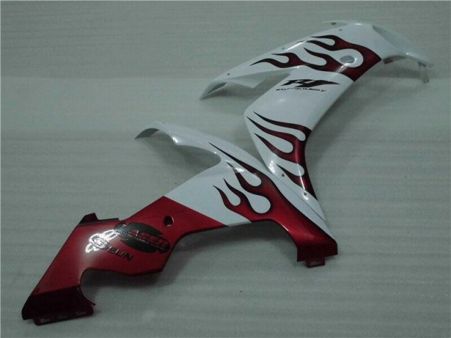 Blanco Rojo Llama Carenado Moto Yamaha R1 2004-2006 Blanco Rojo Llama Carenado Moto Yamaha R1 2004-2006