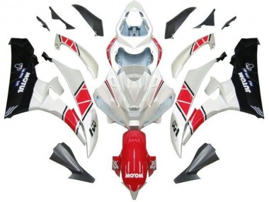 Blanco Rojo Negro Kits Carenado Moto Yamaha R6 2006-2007