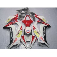 Blanco Rojo Silkolene Carenado Moto Kawasaki ZX10R 2011-2015