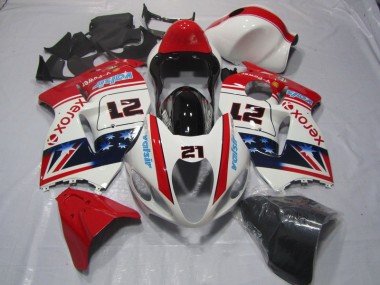 Blanco Rojo Xerox 21 Carenado Moto Suzuki GSXR 1300 Hayabusa 1996-2007