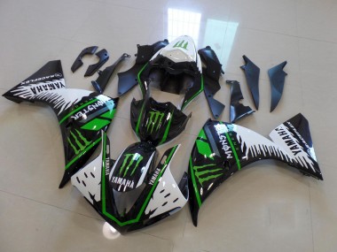 Blanco Verde Big Monster Carenado Moto Yamaha R1 2009-2011