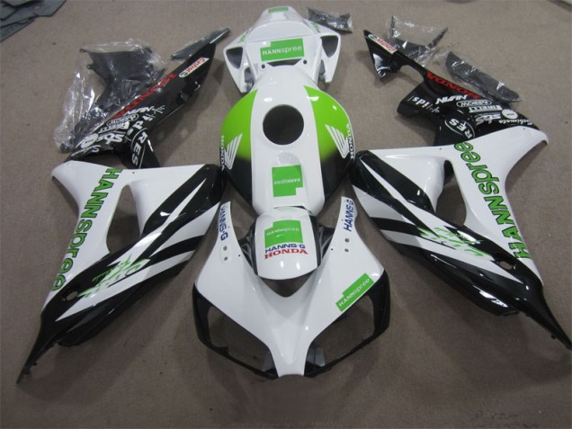 Blanco Verde Hannspree Carenado Moto Honda CBR 1000 RR 2006-2007
