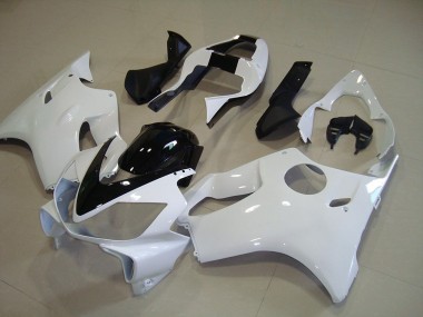 Blanco con Negro Raya Carenado Moto Honda CBR 600 F4i 2001-2003