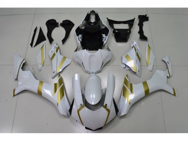 Blanco con Oro Calcomanía Carenado Moto Yamaha R1 2015-2019