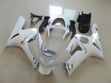 Blanco con Plata Calcomanías Carenado Moto Kawasaki ZX6R 2003-2004