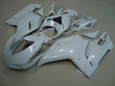 Brillante Blanco Carenado Moto Ducati 848 1098 1198 2007-2014