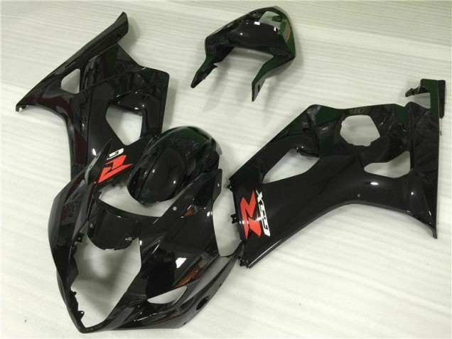 Brillante Negro ABS Carenado Motocicleta Suzuki GSXR 1000 K3 2003-2004 Brillante Negro ABS Carenado Motocicleta Suzuki GSXR 1000 K3 2003-2004