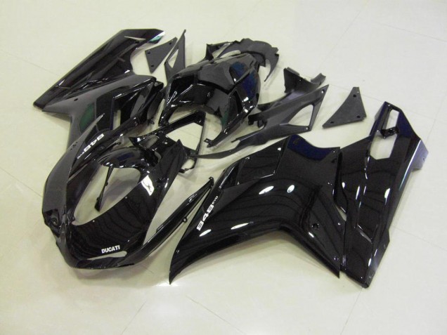 Brillante Negro Carenado Moto Ducati 848 1098 1198 2007-2014 Brillante Negro Carenado Moto Ducati 848 1098 1198 2007-2014