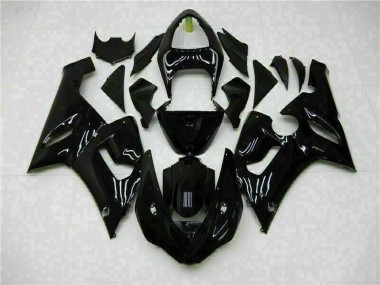 Brillante Negro Carenado Moto Kawasaki ZX6R 2005-2006