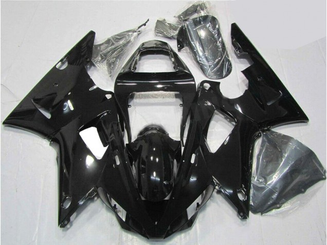 Brillante Negro Carenado Moto Yamaha R1 2000-2001 Brillante Negro Carenado Moto Yamaha R1 2000-2001